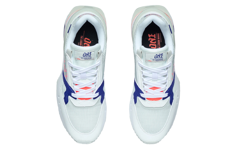 Li Ning 001 Cushioning Rebound Low top Running Shoes Women’s White Gray Blue