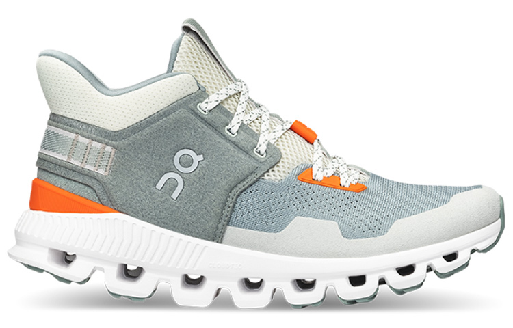 On Cloud Hi Cushioning Slip Resistant Abrasion Resistant Low top Running Shoes Women’s Gray Blue
