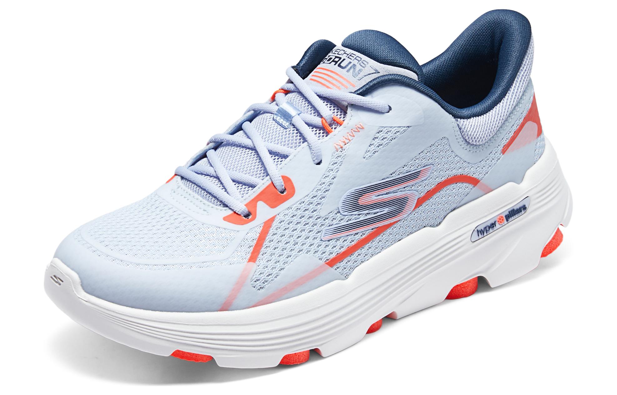 Skechers Synthetic Leather Cushioning, Wear Resistant Low top Casual Running Shoes Women’s Blue Orange