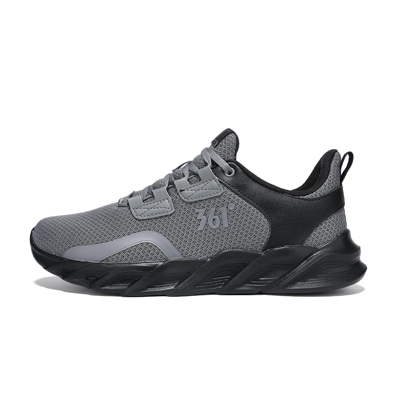 361° Cushioning Breathable Lightweight Low top Casual Running Shoes Men’s Graphite Gray Obsidian Black