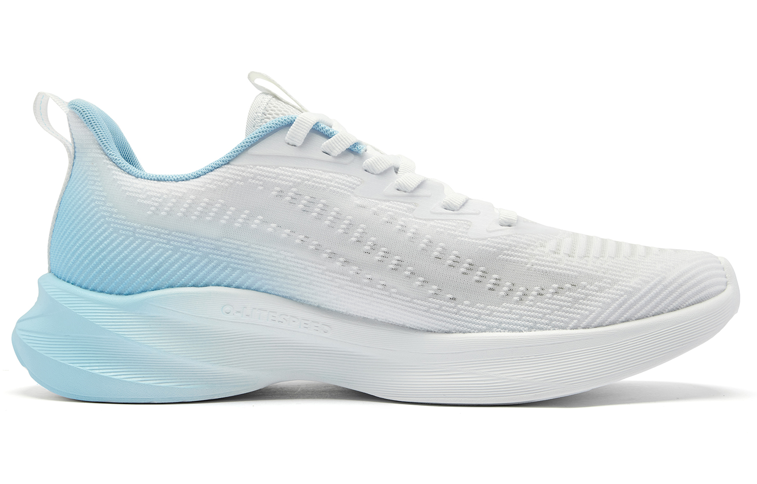 QIAODAN Cushioning Slip Resistant Abrasion Resistant Low top Casual Running Shoes Men’s White Blue