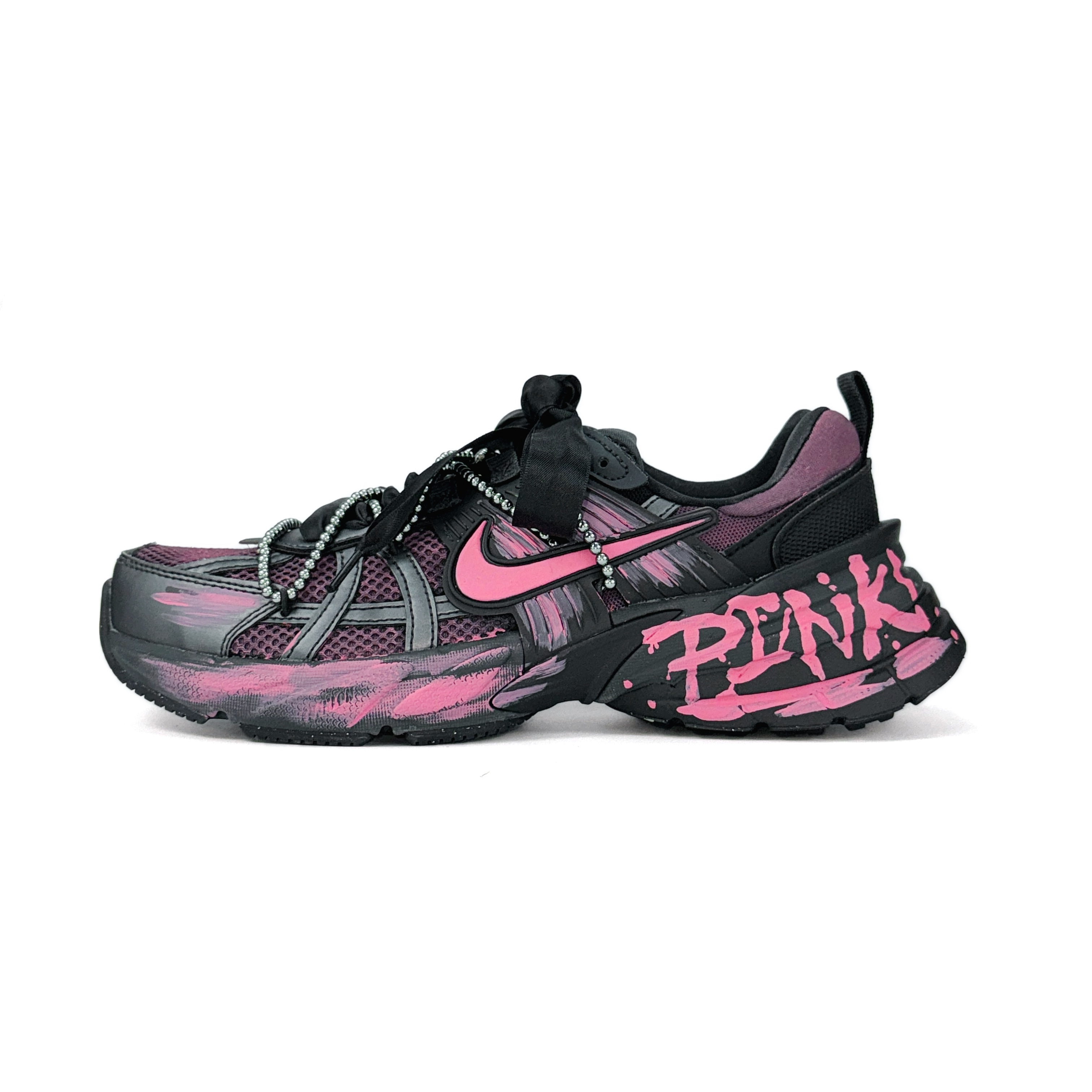 Nike V2K Run Slip Resistant Abrasion Resistant Low top Running Shoes Women’s Pink Ink