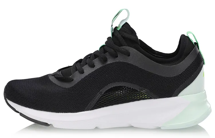 Li Ning Future Run Cushioning Low top Running Shoes Women's Black Green