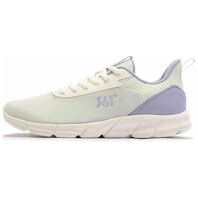 361° Breathable Lightweight Rebound Low top Sprint Running Shoes Women’s White Purple