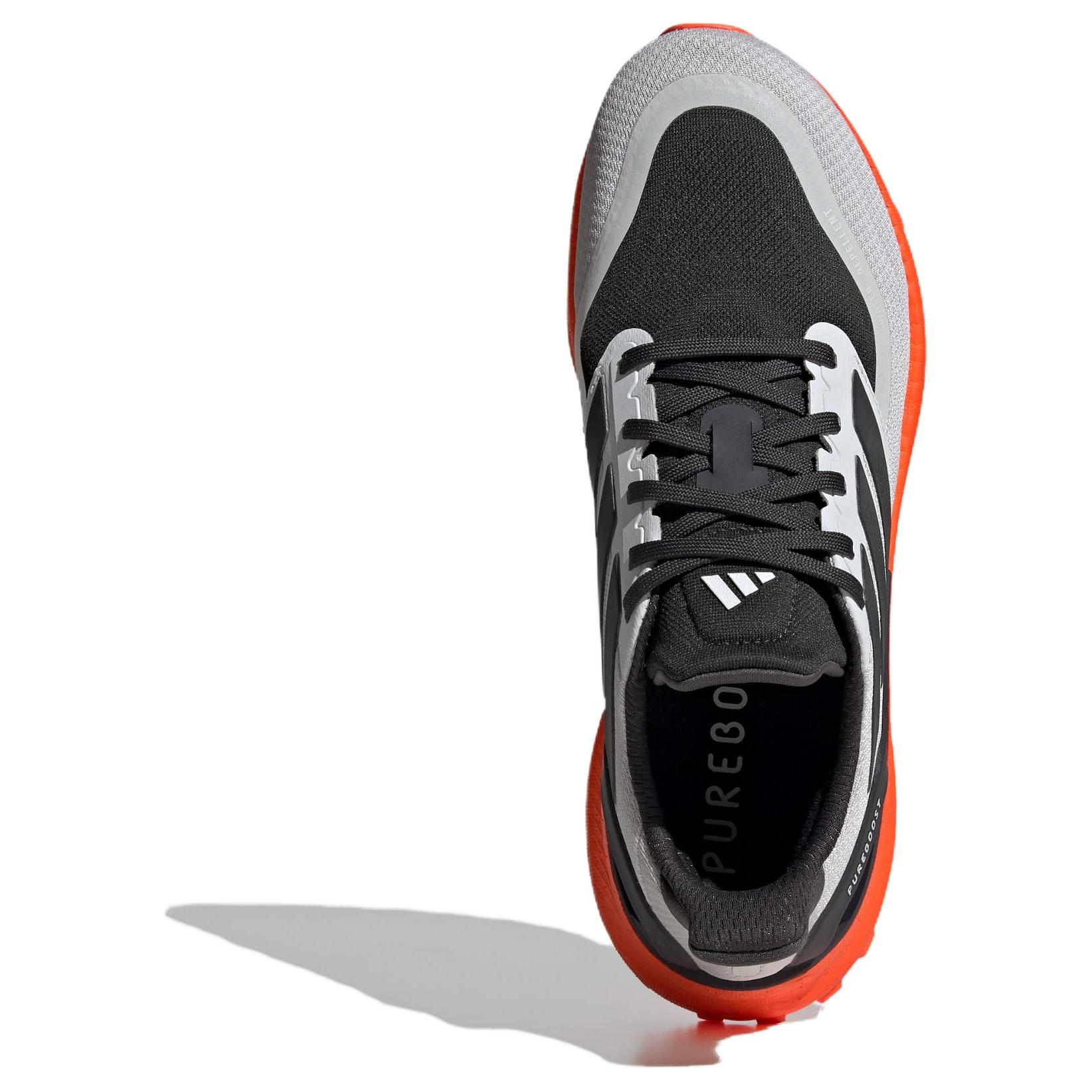 Adidas PUREBOOST 5 Slip Resistant Abrasion Resistant Low top Running Shoes Unisex Gray Orange