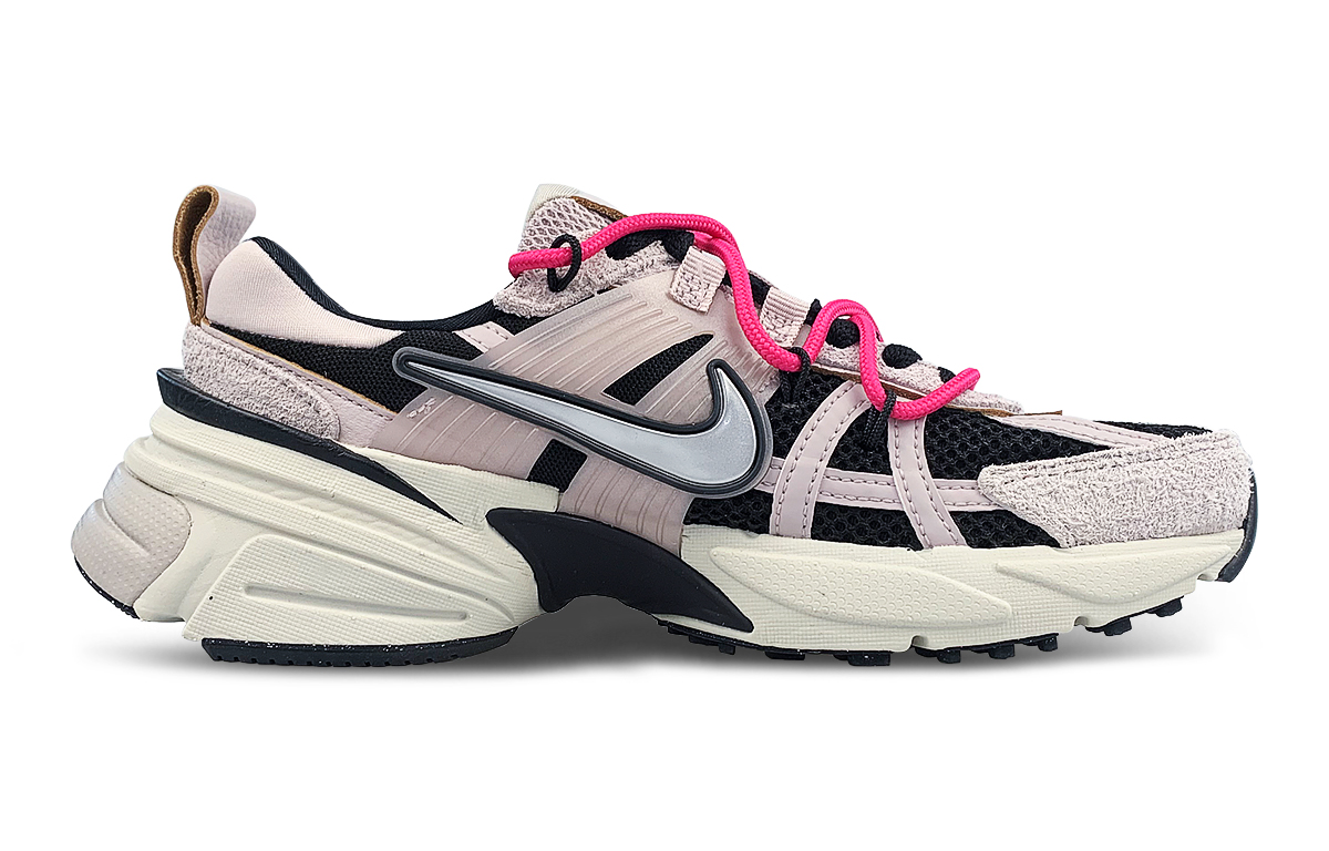 Nike V2K Run Low top Casual Running Shoes Unisex Black Pink