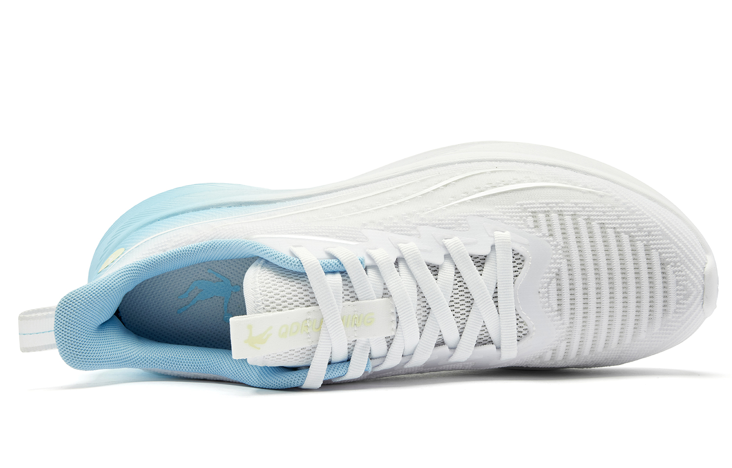QIAODAN Cushioning Slip Resistant Abrasion Resistant Low top Casual Running Shoes Men’s White Blue