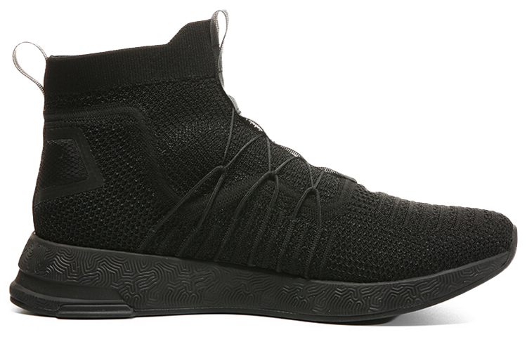 PEAK Taichi, Ninja Cushioning Slip Resistant Abrasion Resistant High top Running Shoes Men’s Black