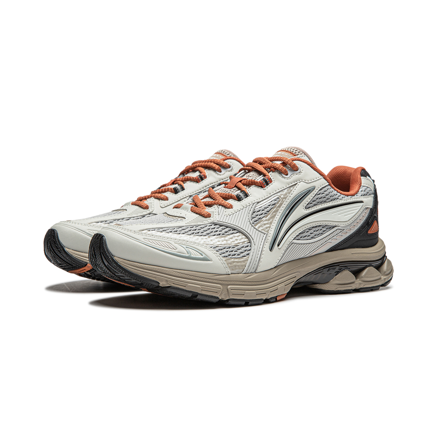 Li Ning Fuyao 2.0 Cushioning Slip Resistant Abrasion Resistant Lightweight Low top Running Shoes Men’s Gray Black