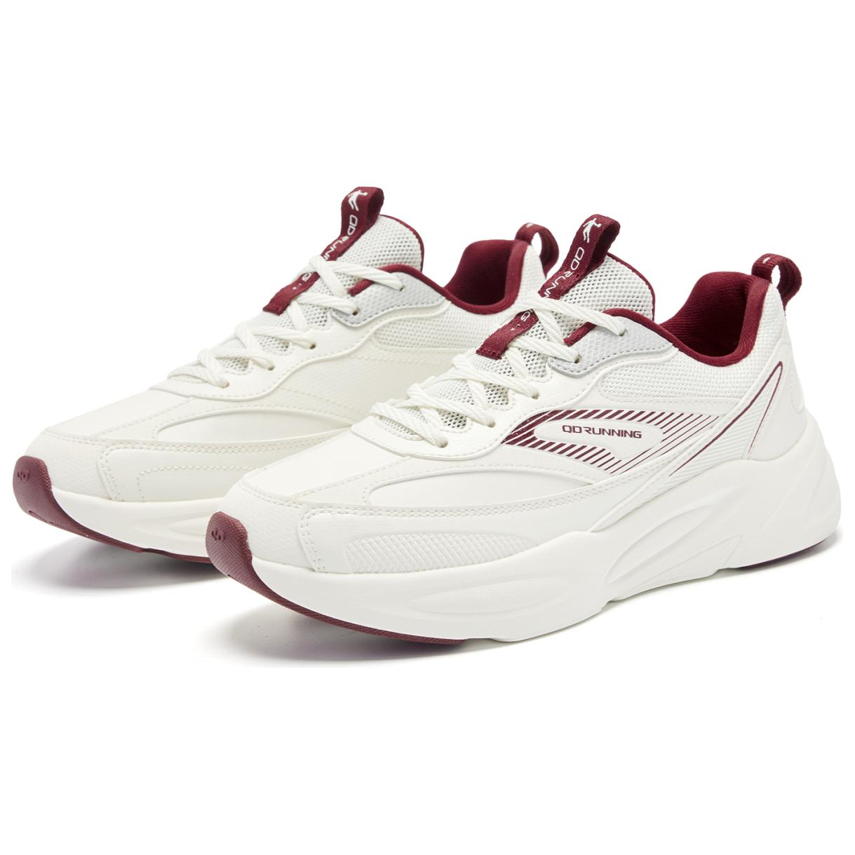QIAODAN Slip Resistant Abrasion Resistant Slip Resistant Abrasion Resistant Low top Running Shoes Women’s White