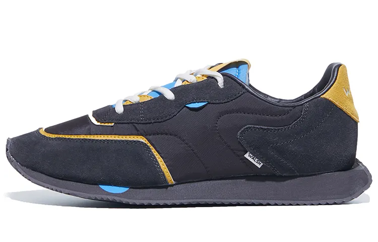 Norman Walsh Emerald Comfortable Leather Cushioning Abrasion Resistant Lightweight Low top Running Shoes Unisex Black
