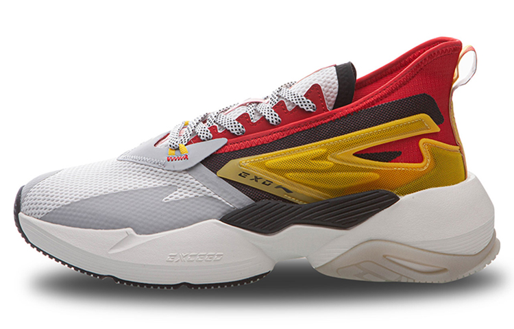 Li Ning Exceed Cushioning Slip Resistant Abrasion Resistant Low top Running Shoes Men’s Vermilion