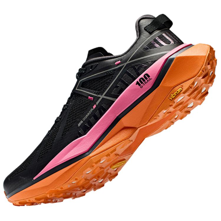 Anta Comfortable And Breathable Cushioning, Wear Resistant Low top Running Shoes Women’s Black Pink