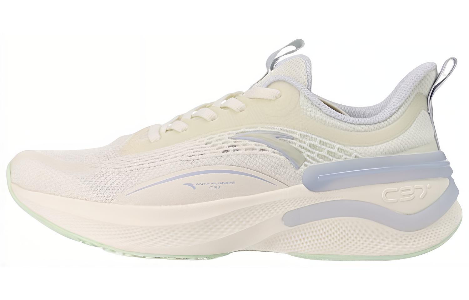 Anta C37 Series Chasing Waves Cushioning Breathable Lightweight Low top Running Shoes Women's White Purple Green