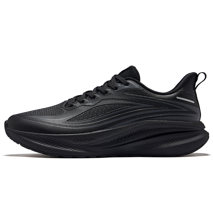 Erke Hawk 2 Cushioning Abrasion Resistant Rebound Low top City Commuting Running Shoes Men’s Jet Black Carbon Gray