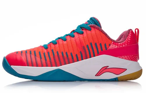 Li Ning Slip Resistant Abrasion Resistant Low top Running Shoes Unisex Red Blue