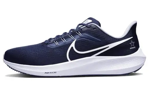 Nike Air Zoom Pegasus 39 lace-up flat heel round toe non-slip breathable lightweight low-top casual running shoes men's blue and white Dallas Cowboys