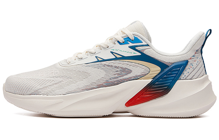 361° Cushioning Slip Resistant Breathable Lightweight Low top Running Shoes Men’s White Blue