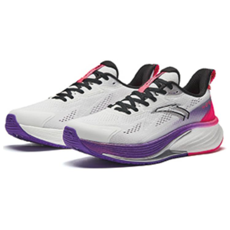 Anta Abrasion Resistant Slip Resistant Low top Casual Running Shoes Women’s Gray Purple Red