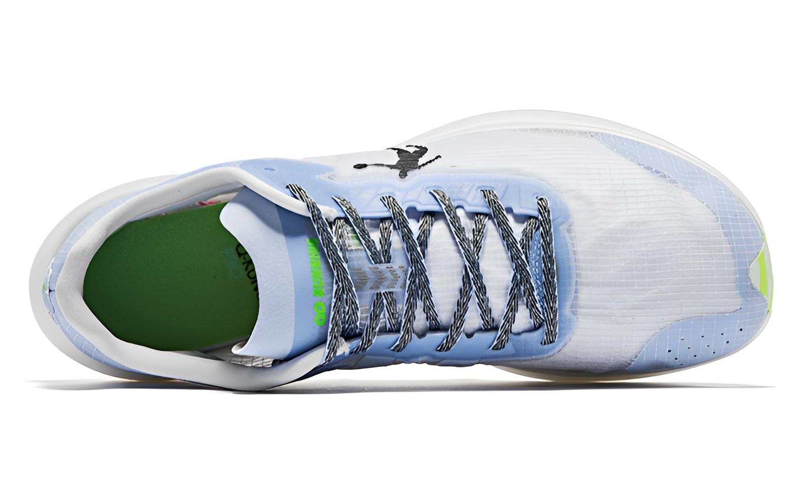 QIAODAN Flying Shadow PB1.0 Cushioning Slip Resistant Abrasion Resistant Low top Running Shoes Men’s Blue Green