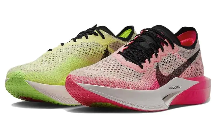 Nike ZoomX Vaporfly Next% 3 Breathable Low top Marathon Running Shoes Unisex Green Pink