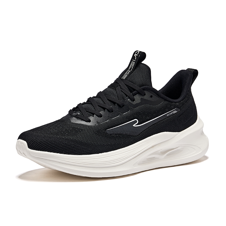 Erke Flying Eagle Cushioning, Wear Resistant Low top Running Shoes Men’s Jet Black Microcrystal White