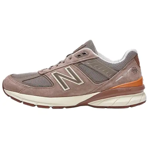 Slow Steady Club x New Balance NB 990 V5 retro fabric leather shock-absorbing wear-resistant lightweight low-top running shoes men's brown