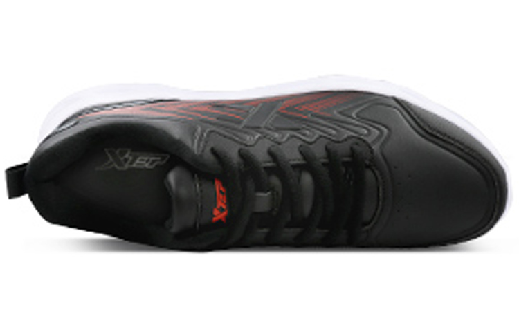 XTEP Cushioning Slip Resistant Abrasion Resistant Low top Running Shoes Men’s Black Red