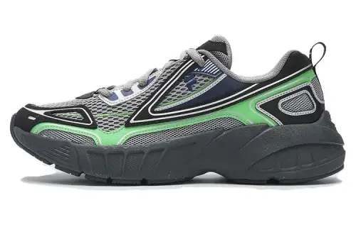 FILA FUSION CRED Navigator Comfortable Abrasion Resistant Breathable Low top Casual Running Shoes Men's Black Green
