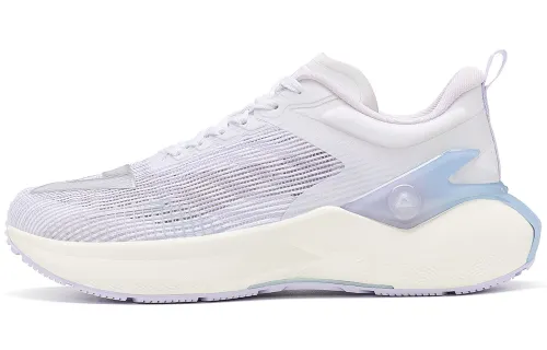 PEAK State Extreme 5.0 Pro Cushioning, Wear Resistant Low top Running Shoes Women's Large White Light Purple