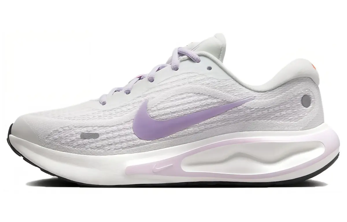 Nike Journey Run Comfortable Fabric Low top Casual City Commuting Running Shoes Women's White Purple
