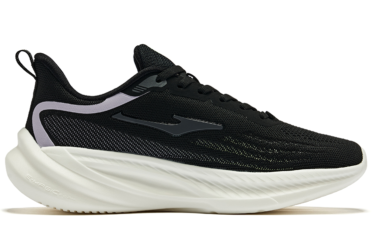 Erke Slip Resistant Abrasion Resistant Low top Running Shoes Women’s Jet Black Mineral Purple