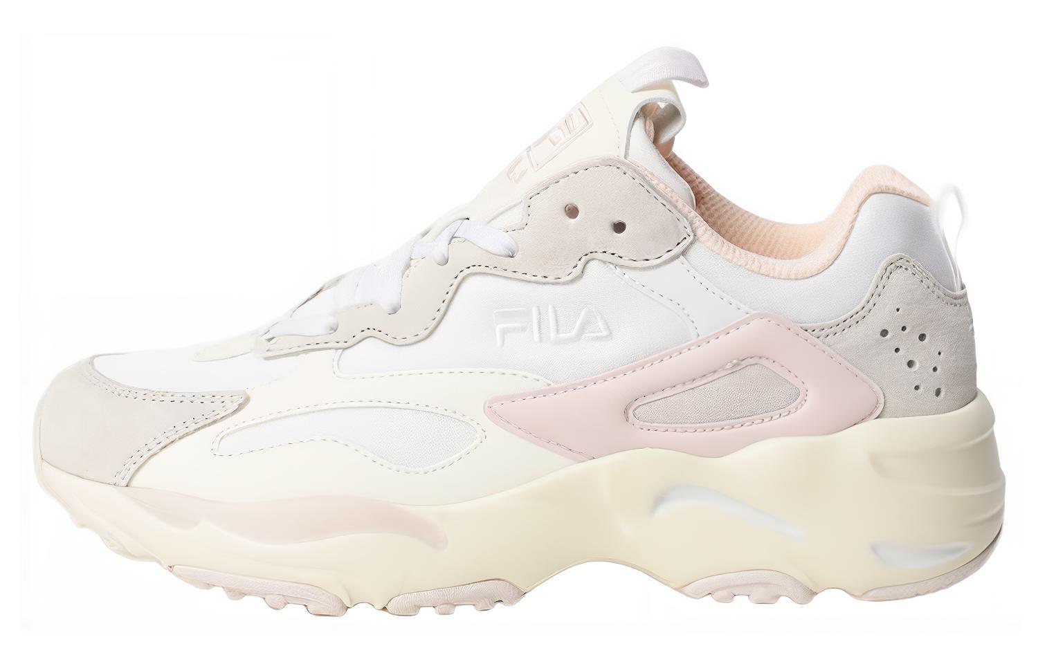 FILA Ray Tracer Abrasion Resistant Low top Running Shoes Unisex Beige