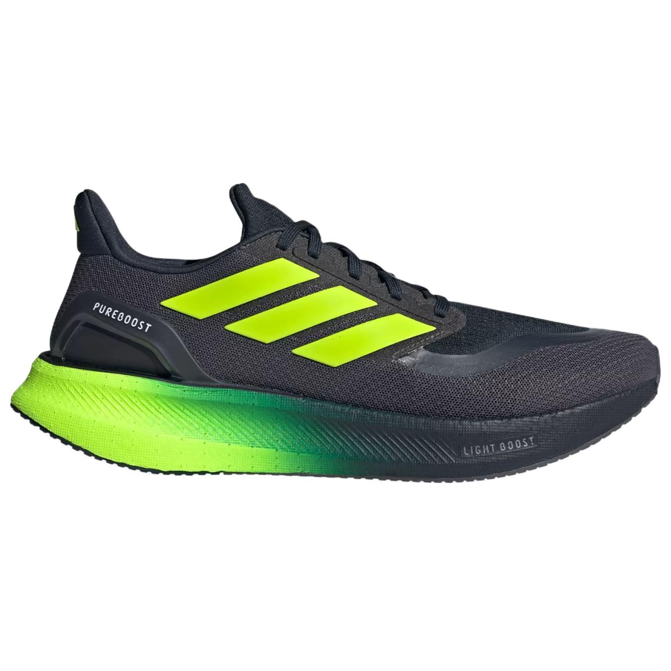 Adidas PUREBOOST 5 Slip Resistant Abrasion Resistant Low top Casual Running Shoes Men’s Black Green
