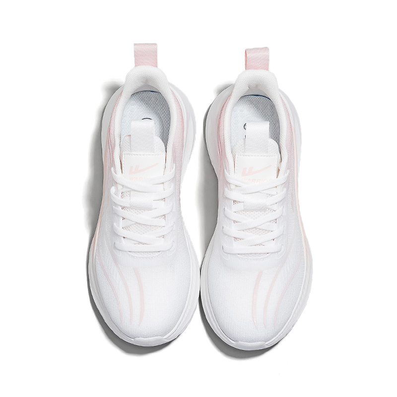 Warrior Cushioning Abrasion Resistant Breathable Low top Casual Running Shoes Women’s White Pink