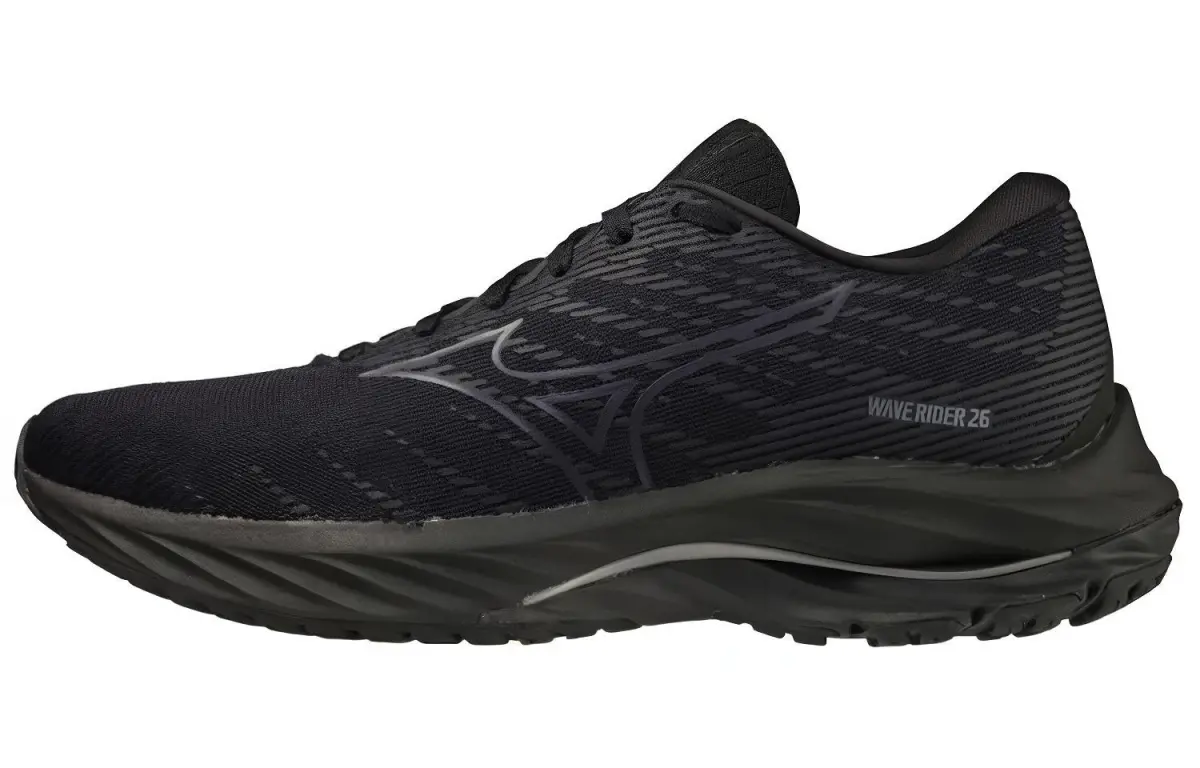 Wave Rider Wmns Mizuno 26 'Black Dark Grey' Women's