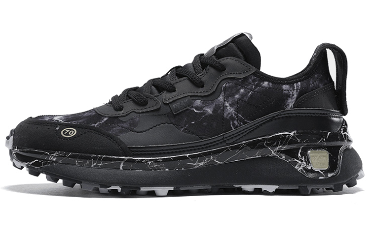 PEAK Light Rebound 70s Slip Resistant Slip Resistant Low top Running Shoes Men’s Black Marble