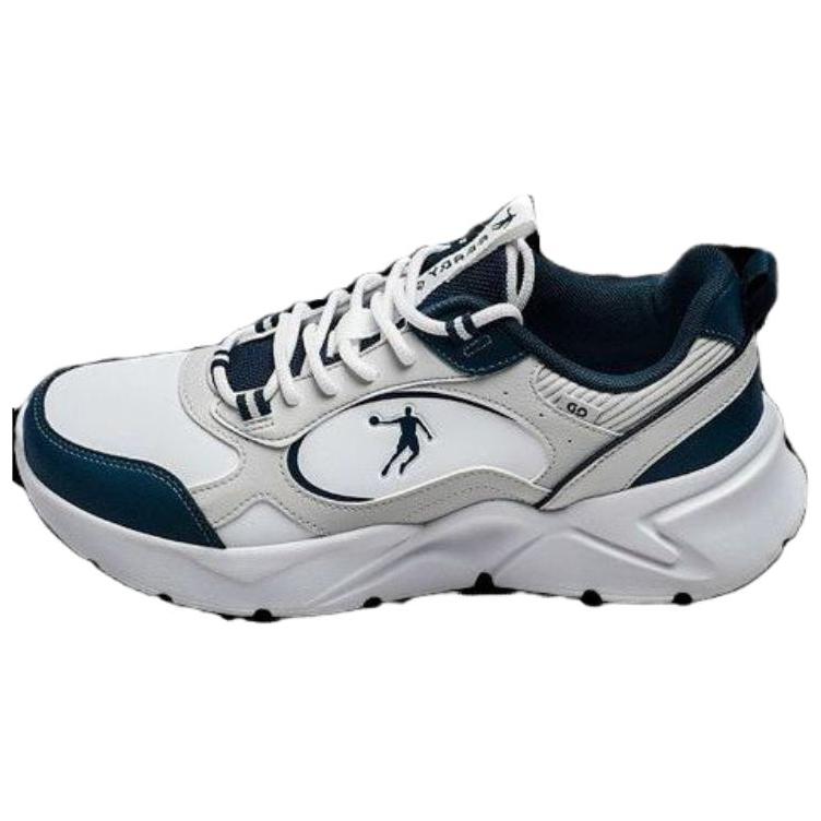 QIAODAN Cushioning Slip Resistant Low top Running Shoes Men’s White Gray