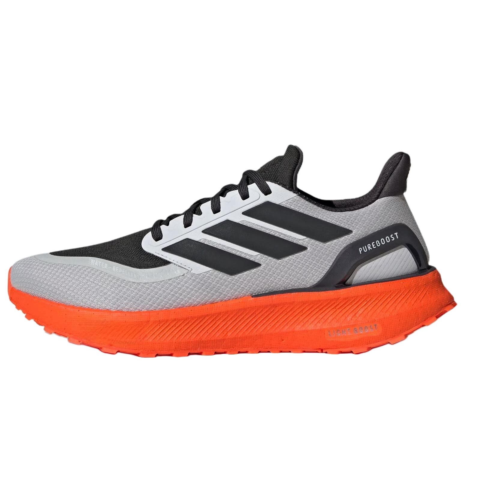 Adidas PUREBOOST 5 Slip Resistant Abrasion Resistant Low top Running Shoes Unisex Gray Orange