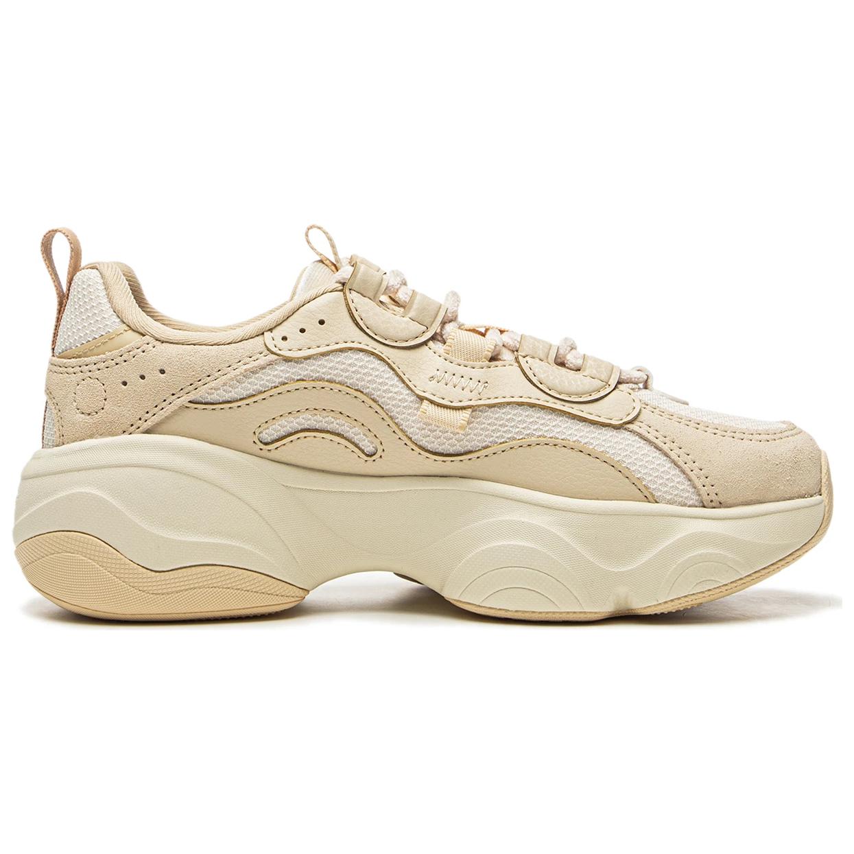 Li Ning Slip Resistant Abrasion Resistant Low top Running Shoes Women’s Yellow Beige