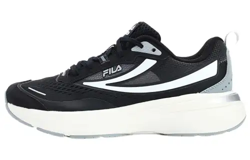 FILA NUVOLE Abrasion Resistant Low top Running Shoes Women's Black White