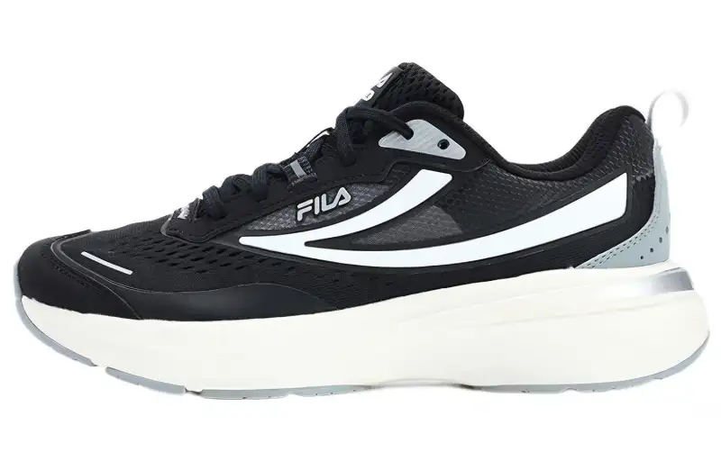FILA NUVOLE Abrasion Resistant Low top Running Shoes Women's Black White