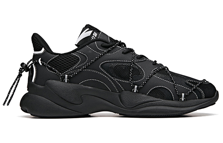 Anta Cushioning Slip Resistant Abrasion Resistant Breathable Low top Running Shoes Men’s Black