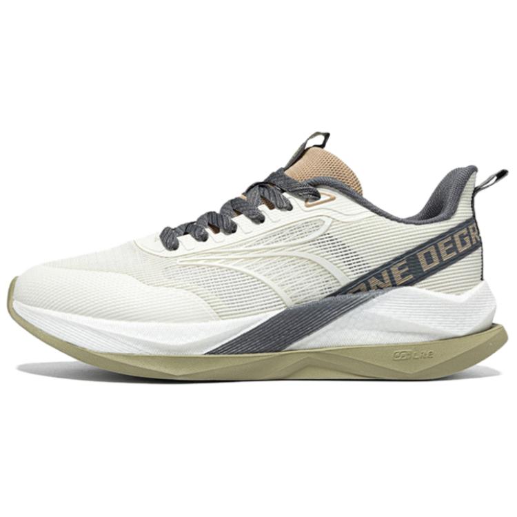 361° Slip Resistant Abrasion Resistant Low top Casual Racing Running Shoes Men’s White Green Gray