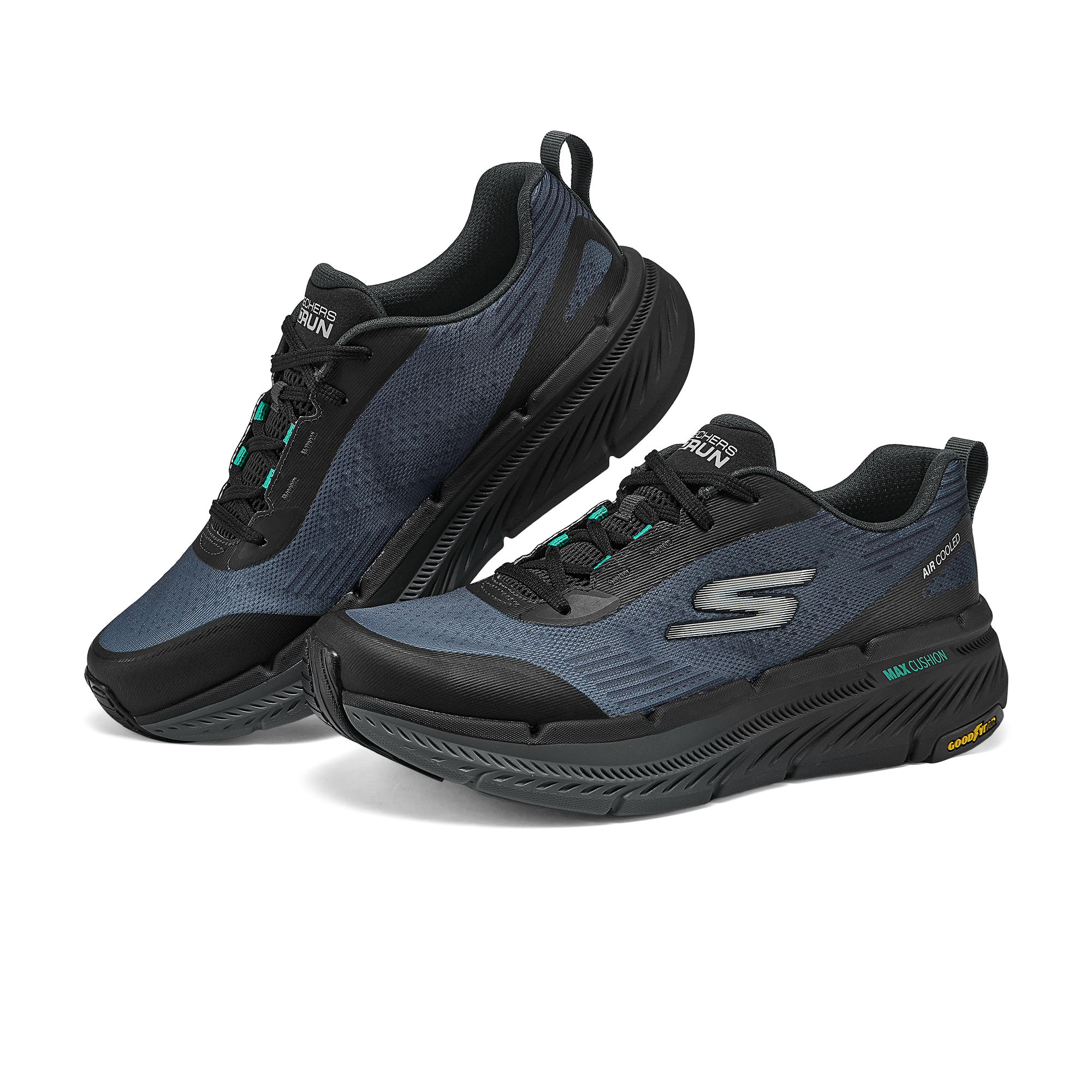 Skechers Breathable Lightweight Support Cushioning Balance Anti Rollover Low top Running Shoes Men’s Black