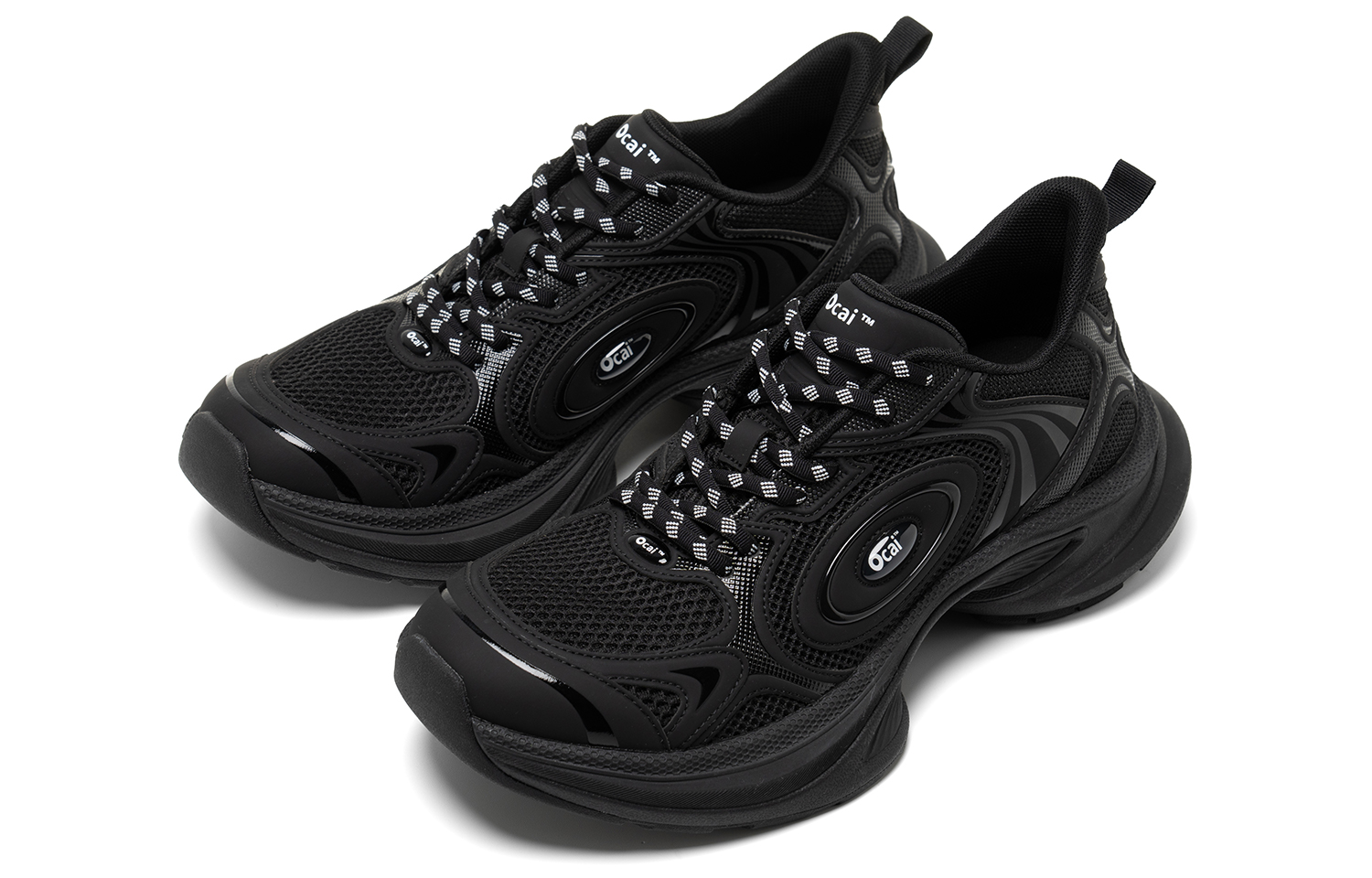 Ocai Slip Resistant And Abrasion Resistant Coverage Low top Casual Running Shoes Unisex Black Warrior