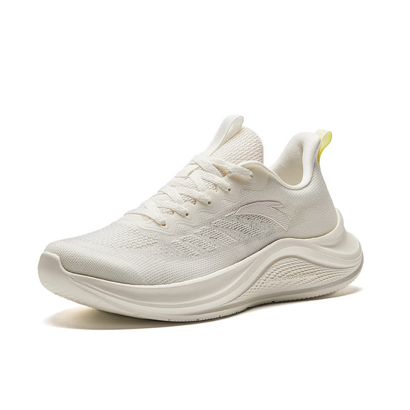 Anta Wander Cushioning Abrasion Resistant Breathable Lightweight Low top Casual Running Shoes Women’s Beige