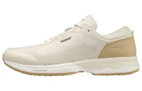 Mizuno Wear resistant And Lightweight Low top Running Shoes Unisex Ecru