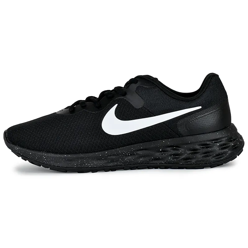 Nike REVOLUTION 6 Cushioning Breathable Lightweight Low top Running Shoes Unisex Black