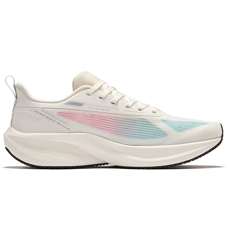 Erke Cushioning, Wear Resistant Low top Running Shoes Men’s Microcrystal White Peach Blossom Pink